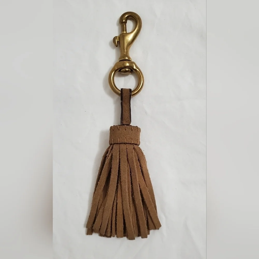 Suede Tassel Key Holder